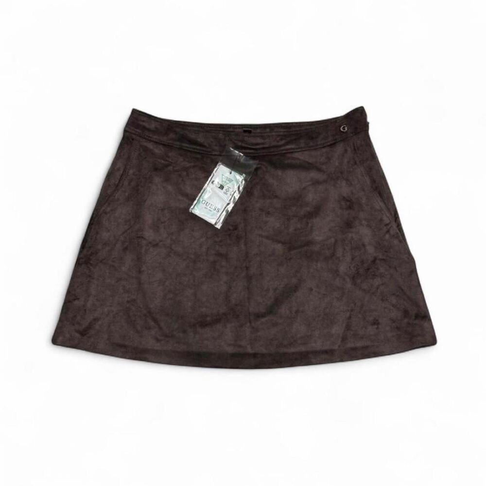 Brown Velvet Mini Skirt Fall Staple size small new  with tag from guess